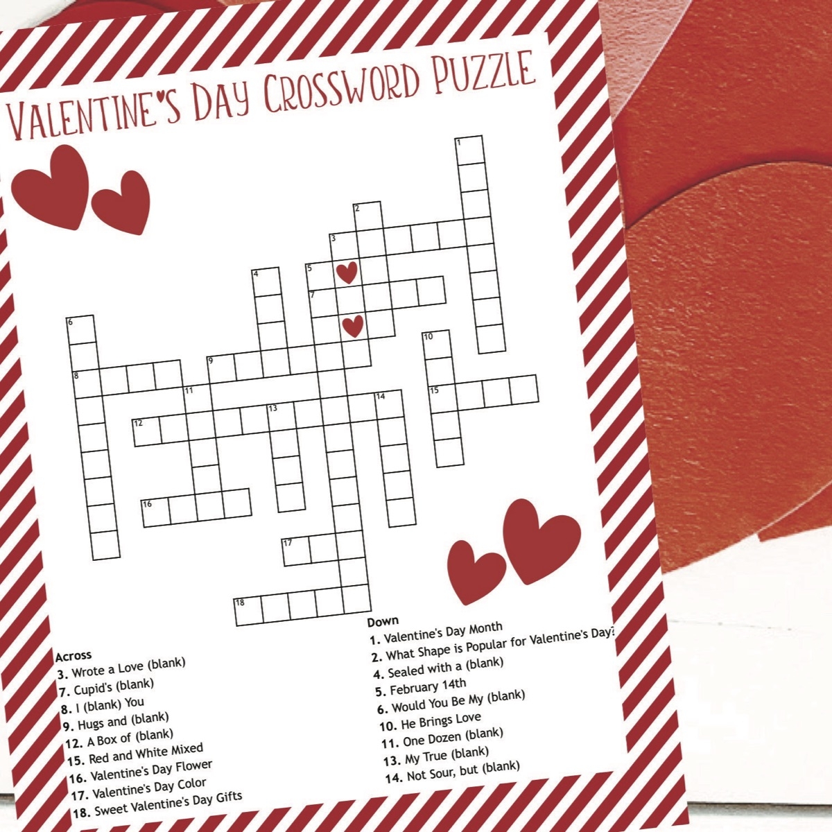 valentine's day crossword puzzles