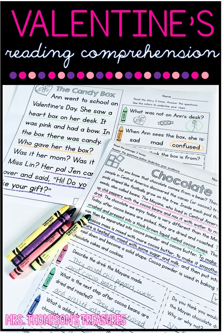 valentine's day reading comprehension