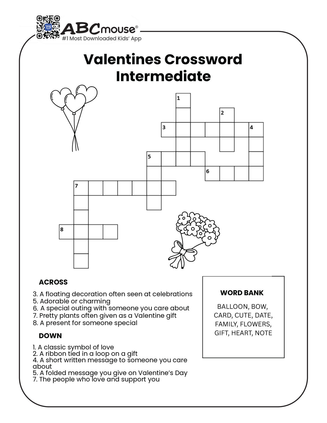 Valentine s Day Word Searches Word Scrambles Crossword Puzzles And More ABCmouse