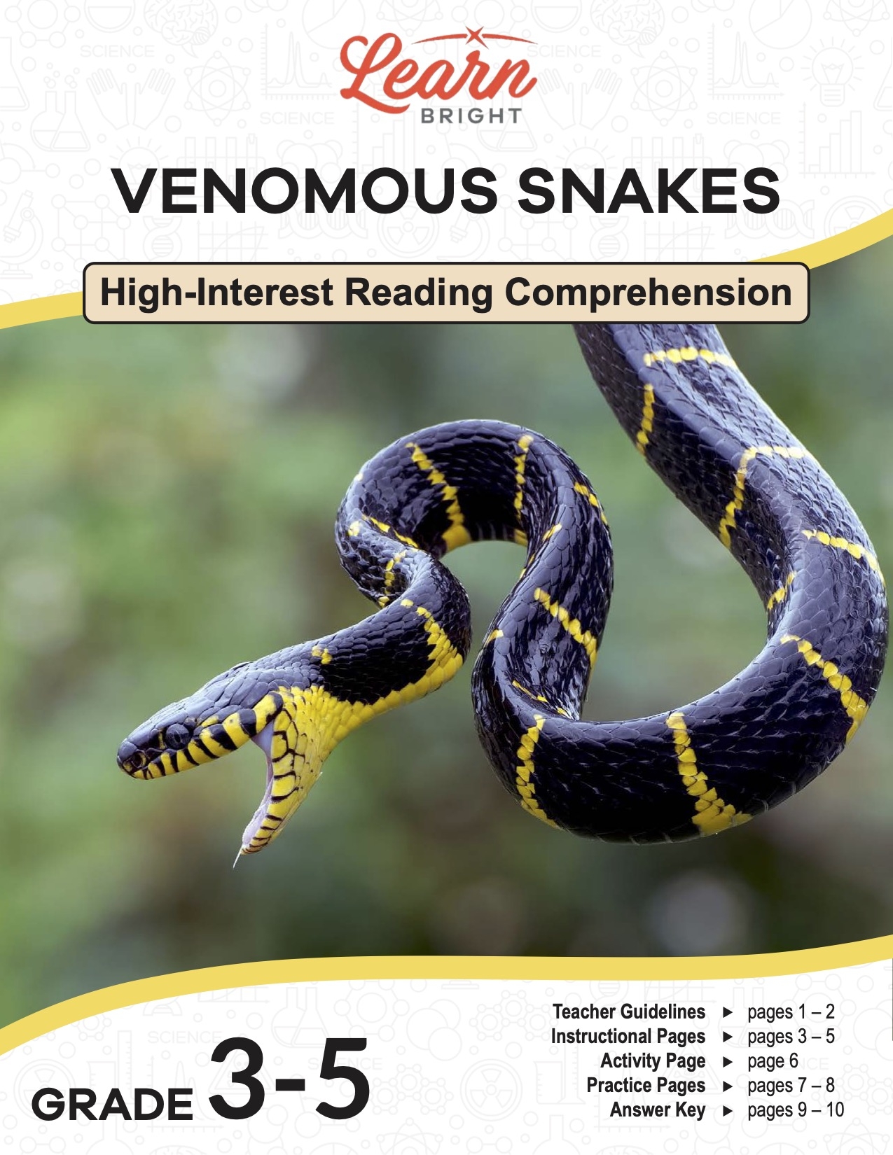 venomous snake 3 letters