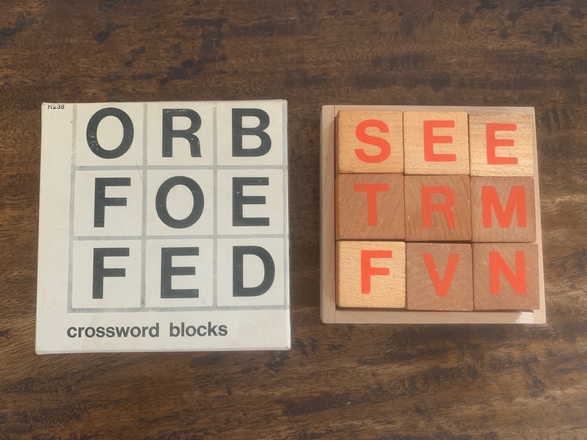 Vintage Creative Playthings Wood Crossword Blocks EBay Vintage Creative Playthings Wood Crossword Blocks EBay