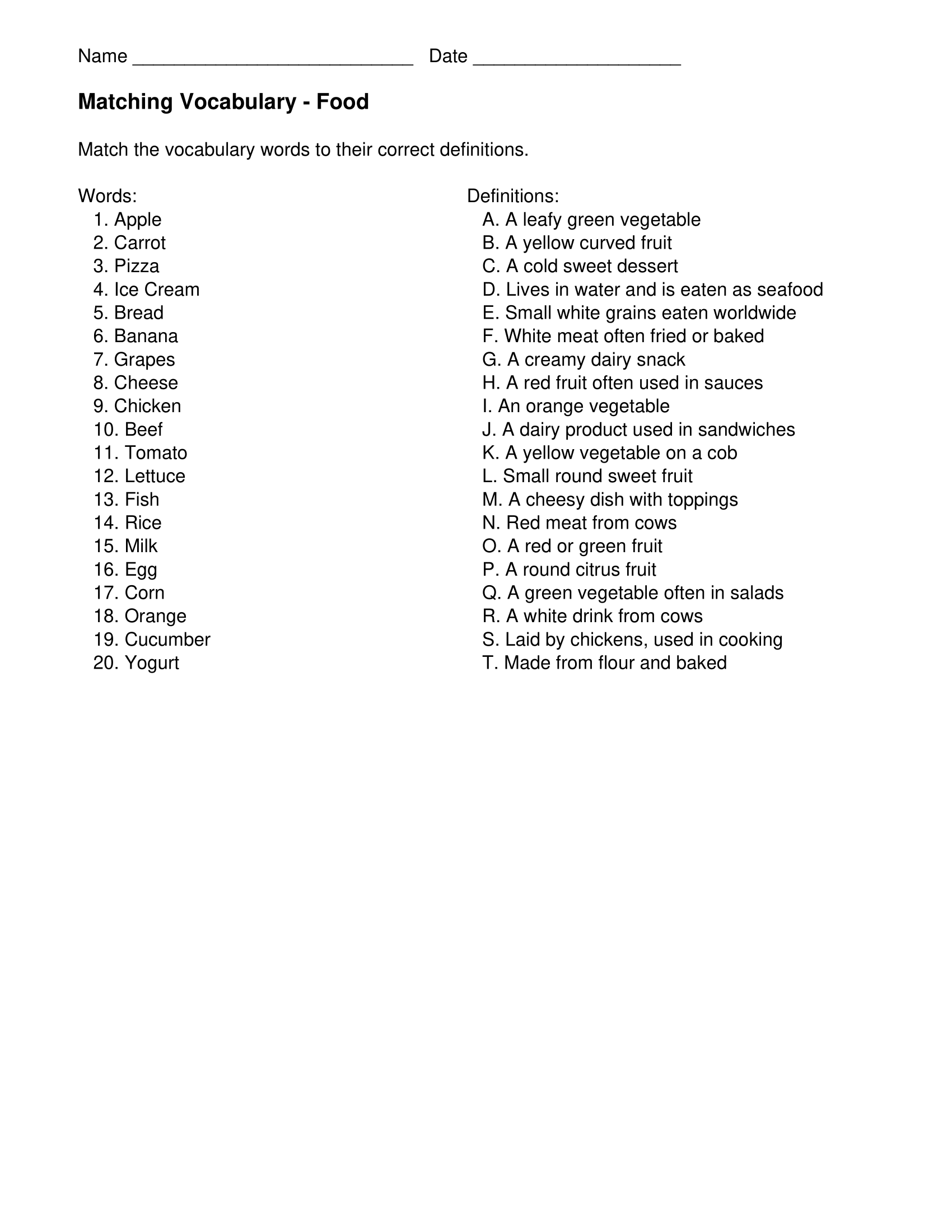 Vocabulary Worksheets First Grade Vocabulary Worksheets