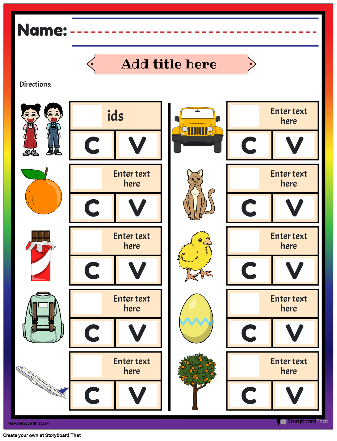 Vowels And Consonant Worksheet For Preschool Storyboard
