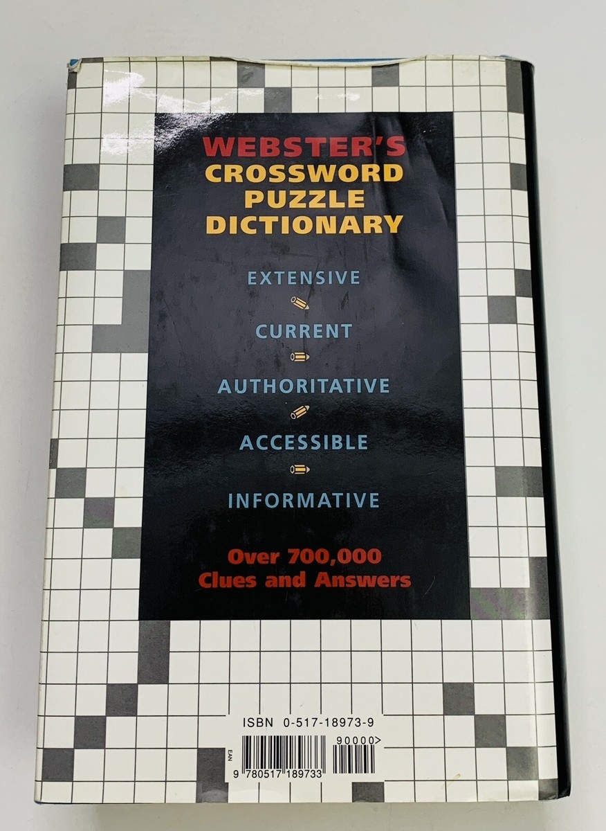 Webster s Crossword Puzzle Dictionary 700 000 Clues And Words 1989 Vintage EBay