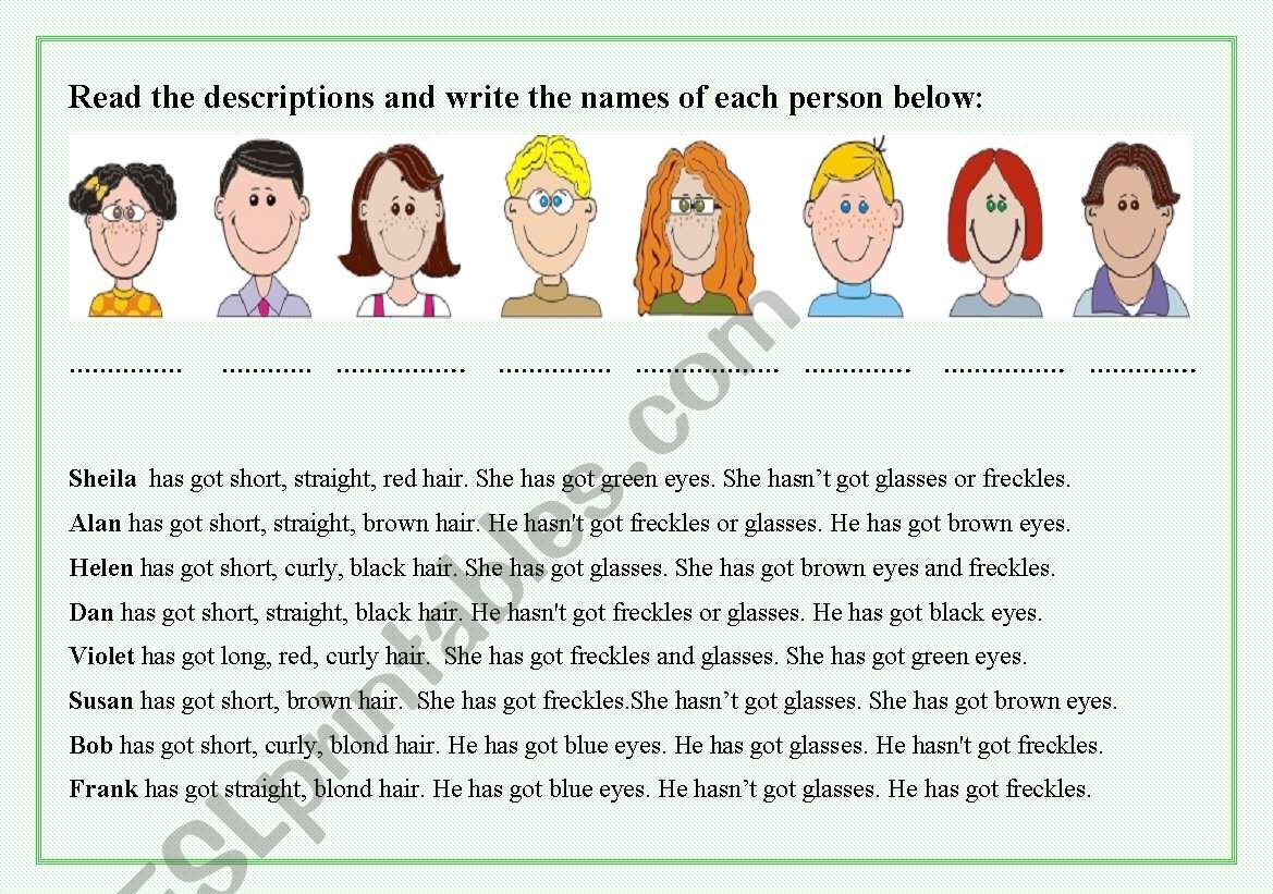 What Do They Look Like ESL Worksheet By FELIXIN What Do They Look Like ESL Worksheet By FELIXIN