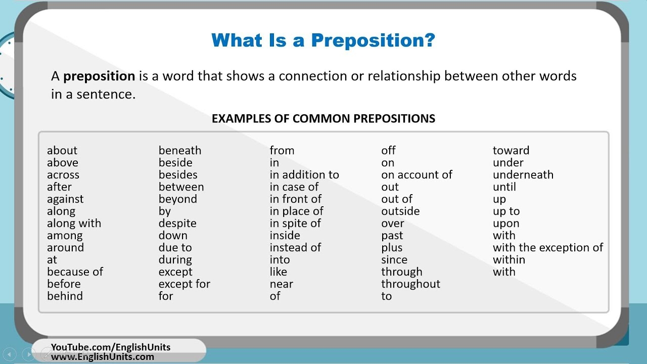 What Is A Preposition Worksheet YouTube What Is A Preposition Worksheet YouTube