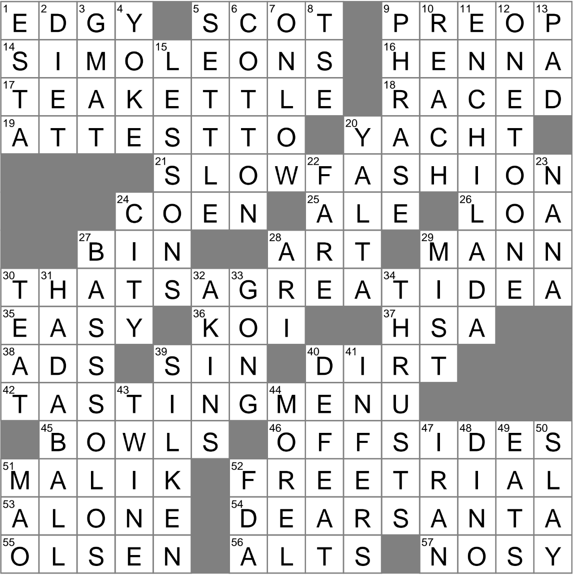 Whole Food Crossword Clue Archives LAXCrossword