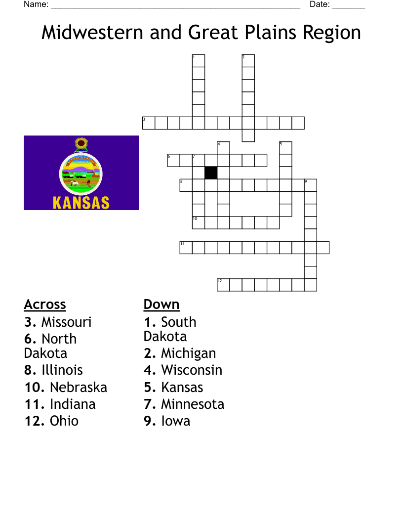 Wisconsin Crossword Puzzle WordMint