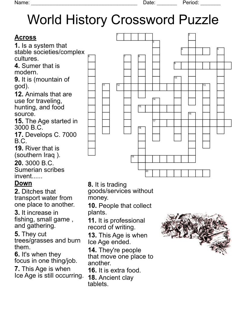 World History Crossword Puzzle WordMint