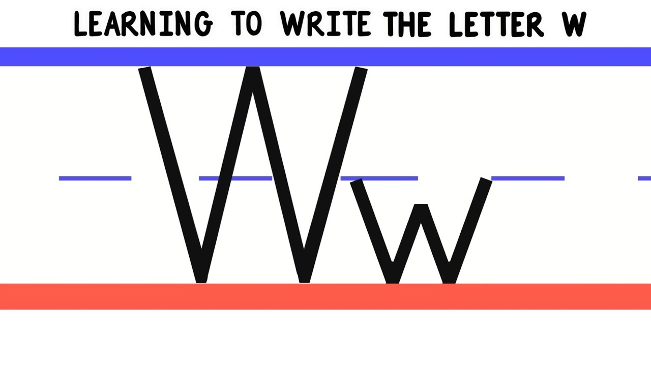 Write The Letter W ABC Writing For Kids Alphabet Handwriting By 123ABCtv YouTube