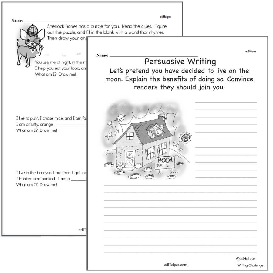 Writing Worksheets For Creative Kids Free PDF Printables EdHelper